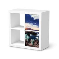 Möbelfolie Seaside - IKEA Kallax Regal 2 Türen Hoch  - weiss