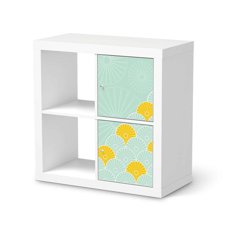 Möbelfolie Spring - IKEA Kallax Regal 2 Türen Hoch  - weiss