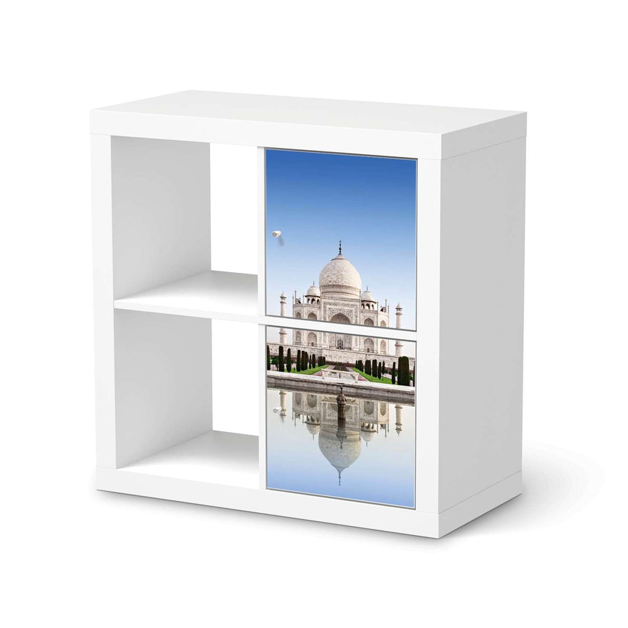 Möbelfolie Taj Mahal - IKEA Kallax Regal 2 Türen Hoch  - weiss