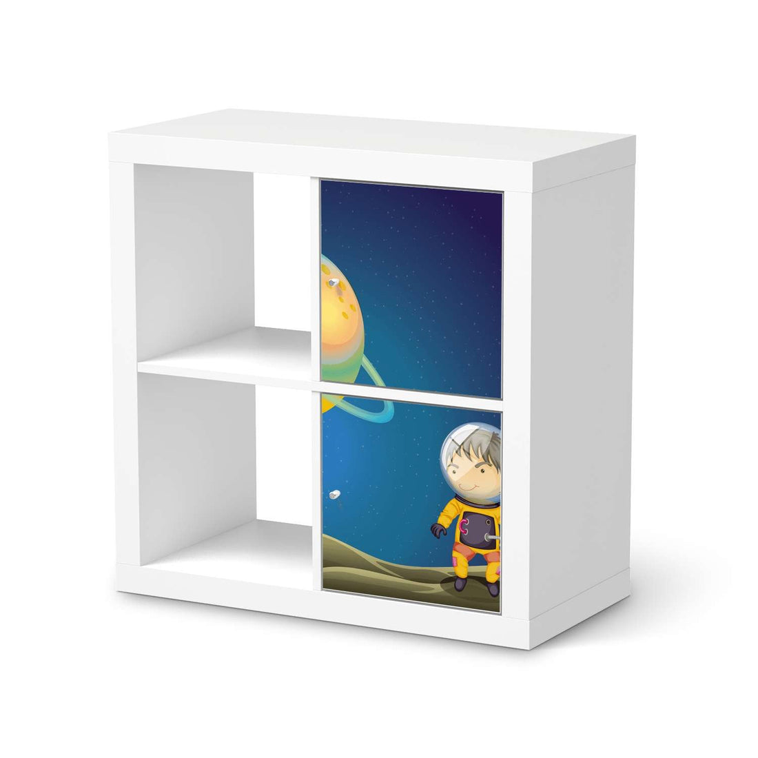 Möbelfolie Young Explorer - IKEA Kallax Regal 2 Türen Hoch  - weiss