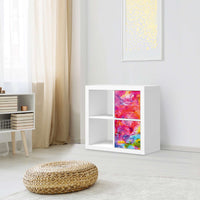 Möbelfolie Abstract Watercolor - IKEA Kallax Regal 2 Türen Hoch - Wohnzimmer