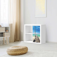 Möbelfolie Blue Water - IKEA Kallax Regal 2 Türen Hoch - Wohnzimmer