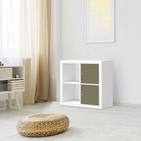 Möbelfolie Braungrau Light - IKEA Kallax Regal 2 Türen Hoch - Wohnzimmer