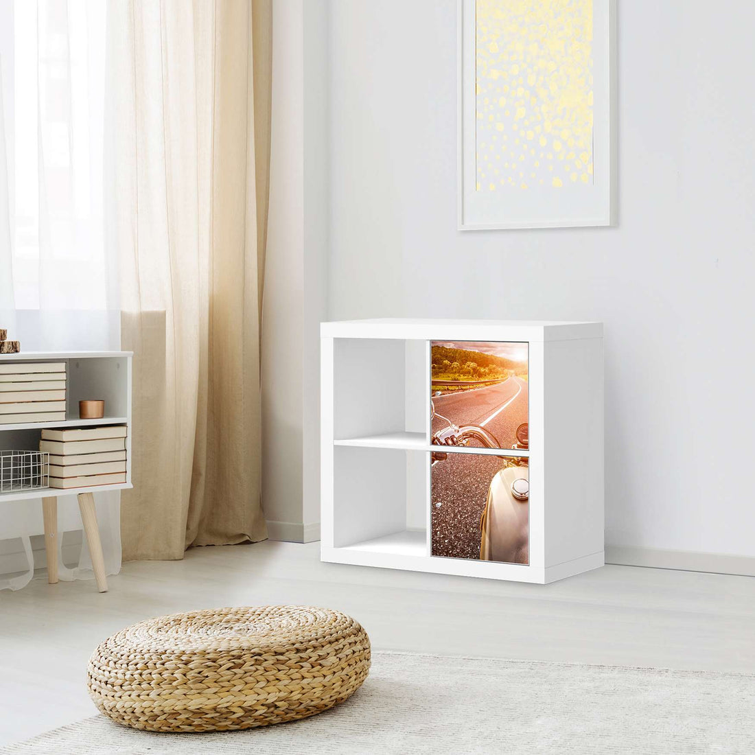 Möbelfolie Easy Rider - IKEA Kallax Regal 2 Türen Hoch - Wohnzimmer