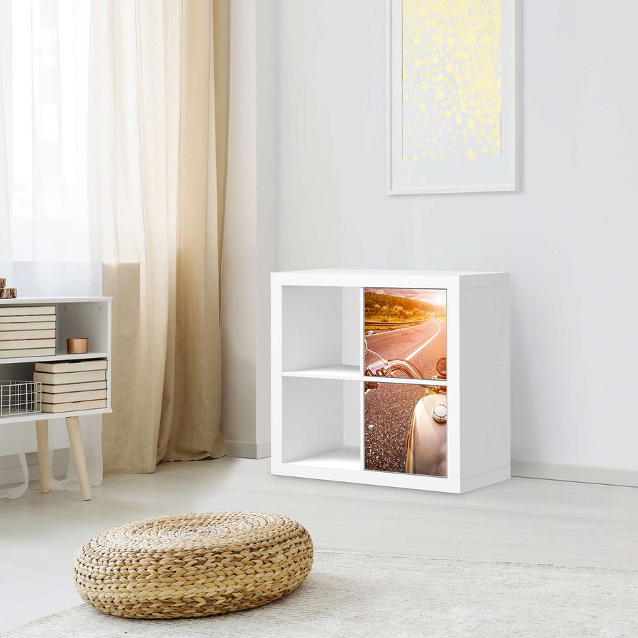 Möbelfolie Easy Rider - IKEA Kallax Regal 2 Türen Hoch - Wohnzimmer