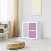 Möbelfolie Flieder Light - IKEA Kallax Regal 2 Türen Hoch - Wohnzimmer