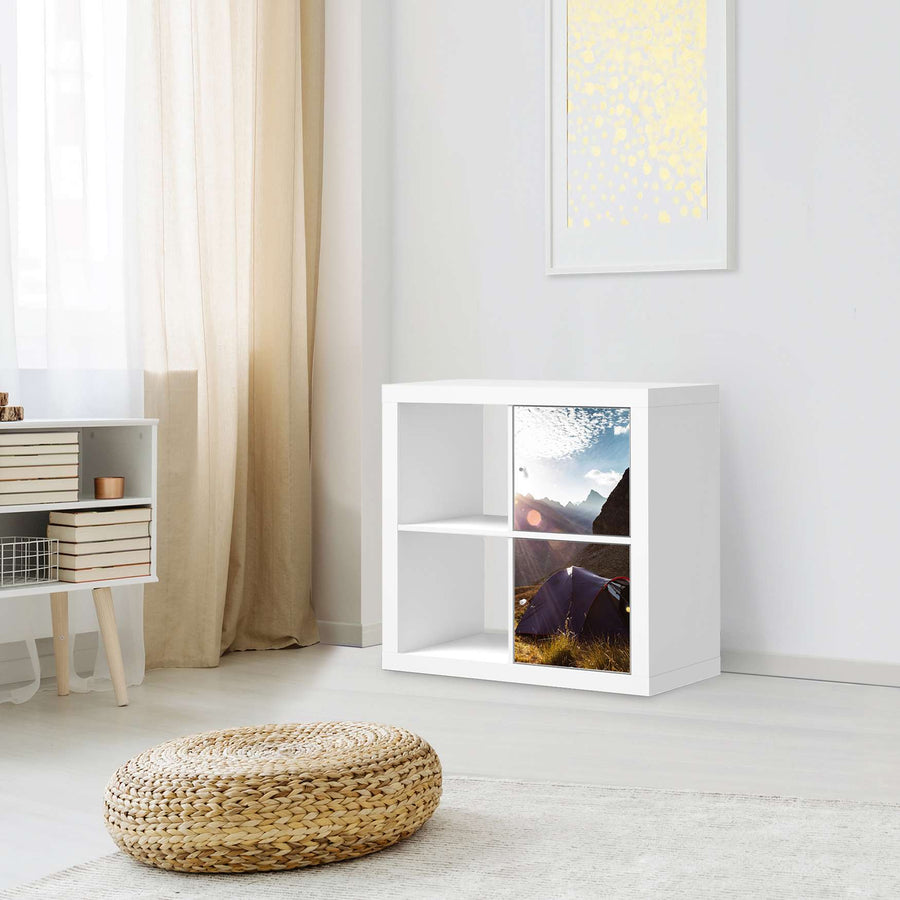 Möbelfolie Into the Wild - IKEA Kallax Regal 2 Türen Hoch - Wohnzimmer