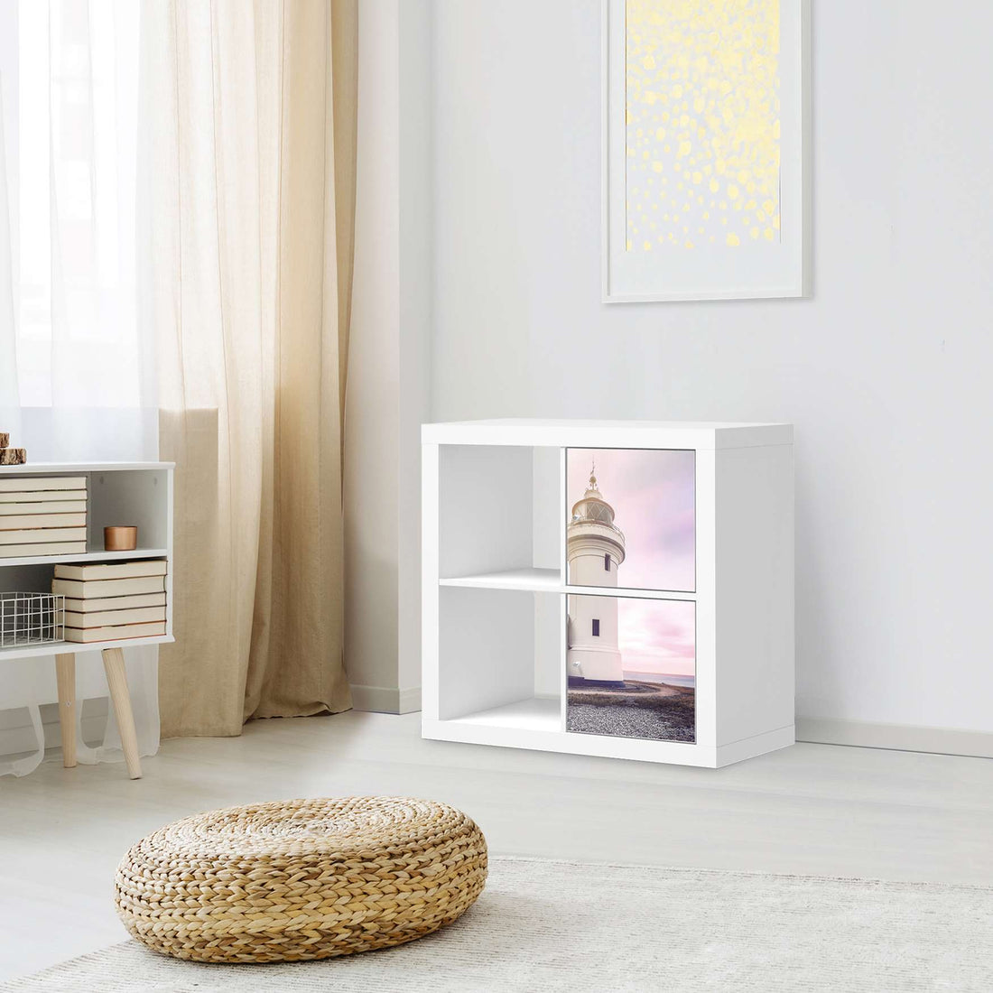 Möbelfolie Lighthouse - IKEA Kallax Regal 2 Türen Hoch - Wohnzimmer
