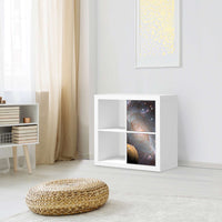 Möbelfolie Milky Way - IKEA Kallax Regal 2 Türen Hoch - Wohnzimmer