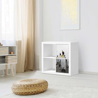 Möbelfolie Penguin Family - IKEA Kallax Regal 2 Türen Hoch - Wohnzimmer