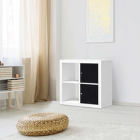 Möbelfolie Schwarz - IKEA Kallax Regal 2 Türen Hoch - Wohnzimmer