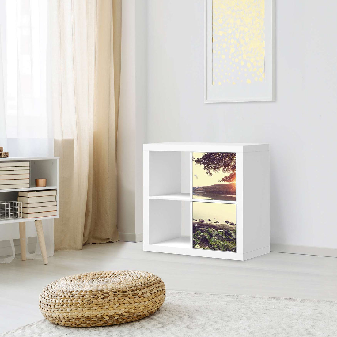 Möbelfolie Seaside Dreams - IKEA Kallax Regal 2 Türen Hoch - Wohnzimmer