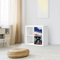 Möbelfolie Seaside - IKEA Kallax Regal 2 Türen Hoch - Wohnzimmer