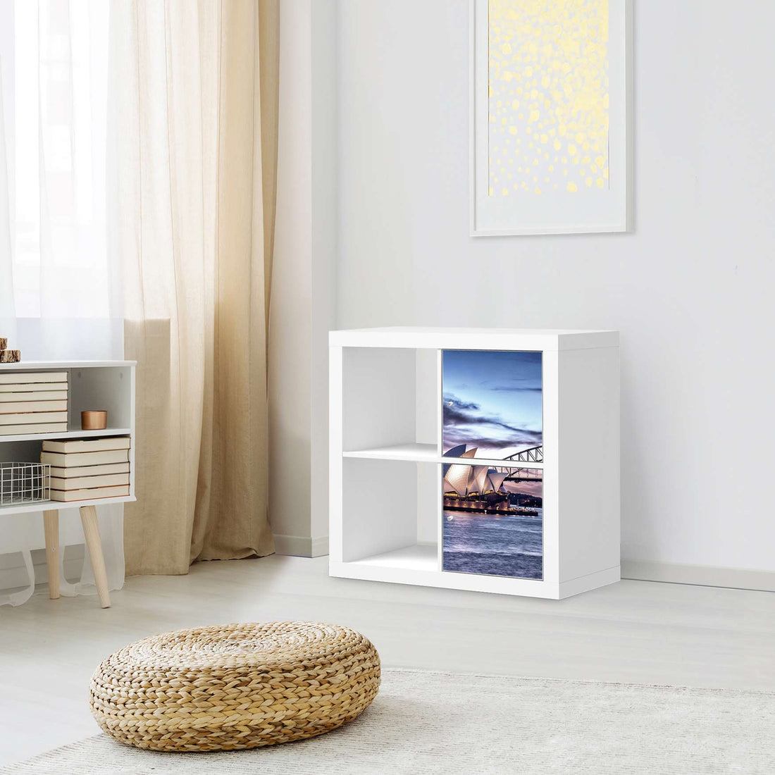 Möbelfolie Sydney - IKEA Kallax Regal 2 Türen Hoch - Wohnzimmer