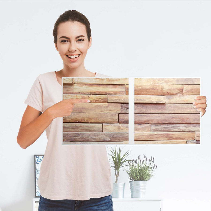 Möbelfolie Artwood - IKEA Kallax Regal 2 Türen Quer - Folie