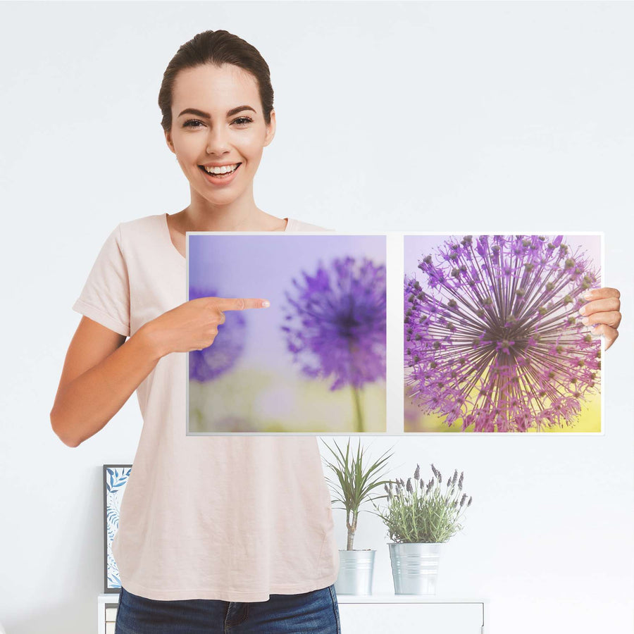 Möbelfolie Spring Flower - IKEA Kallax Regal 2 Türen Quer - Folie