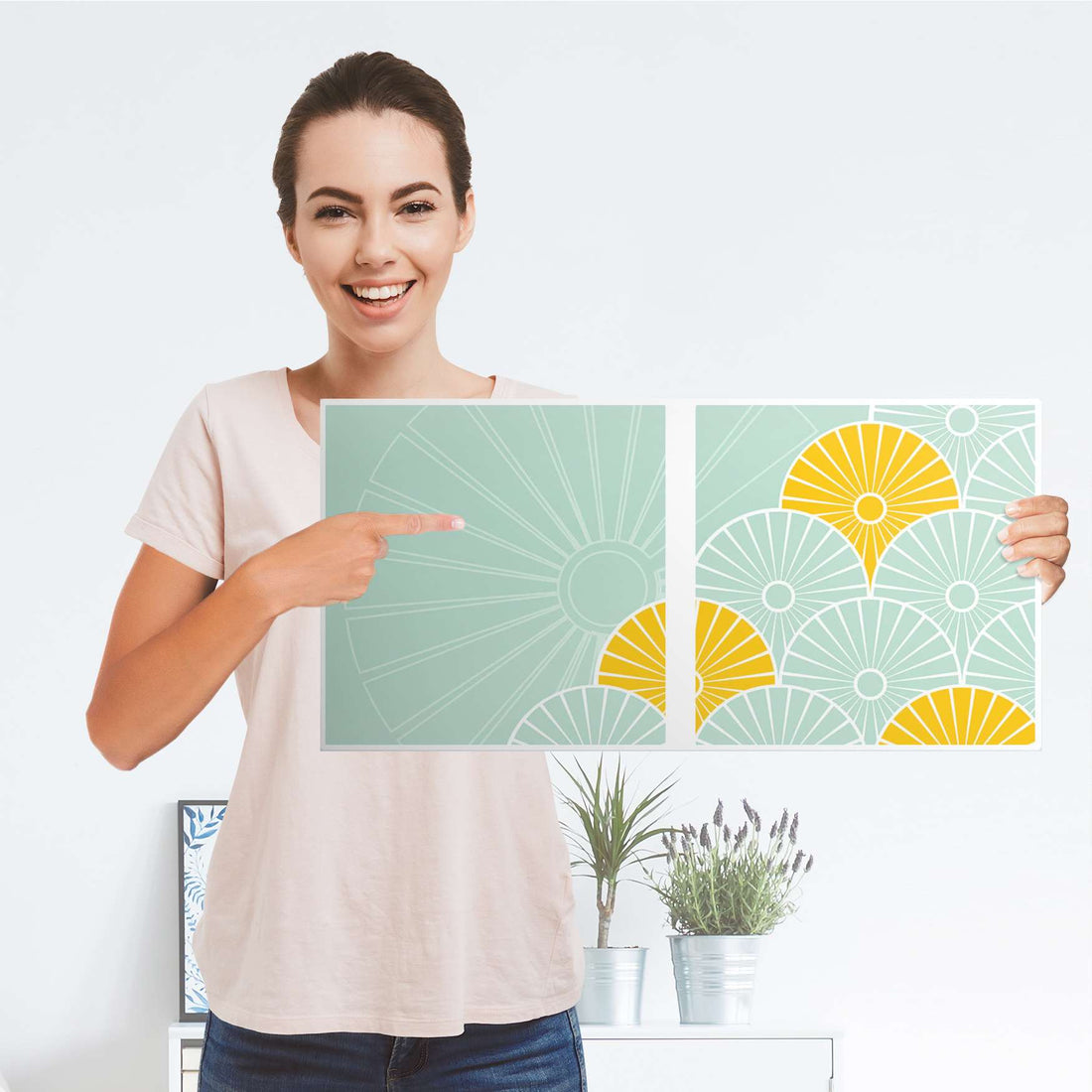 Möbelfolie Spring - IKEA Kallax Regal 2 Türen Quer - Folie