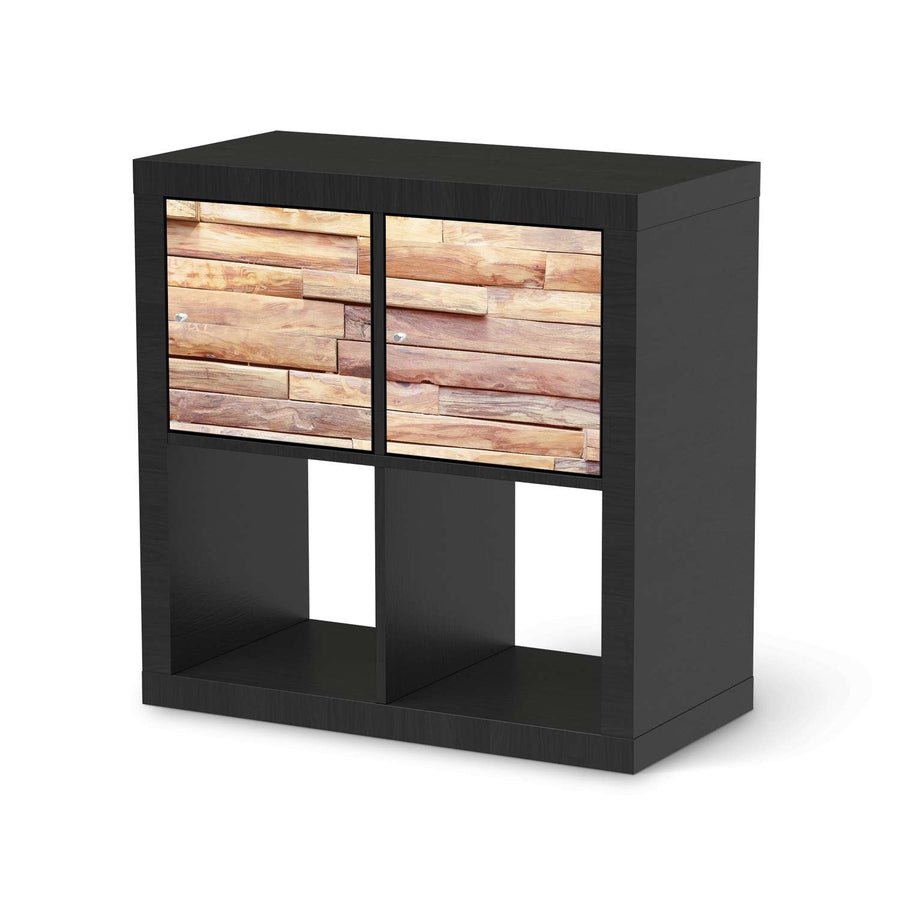 Möbelfolie Artwood - IKEA Kallax Regal 2 Türen Quer - schwarz