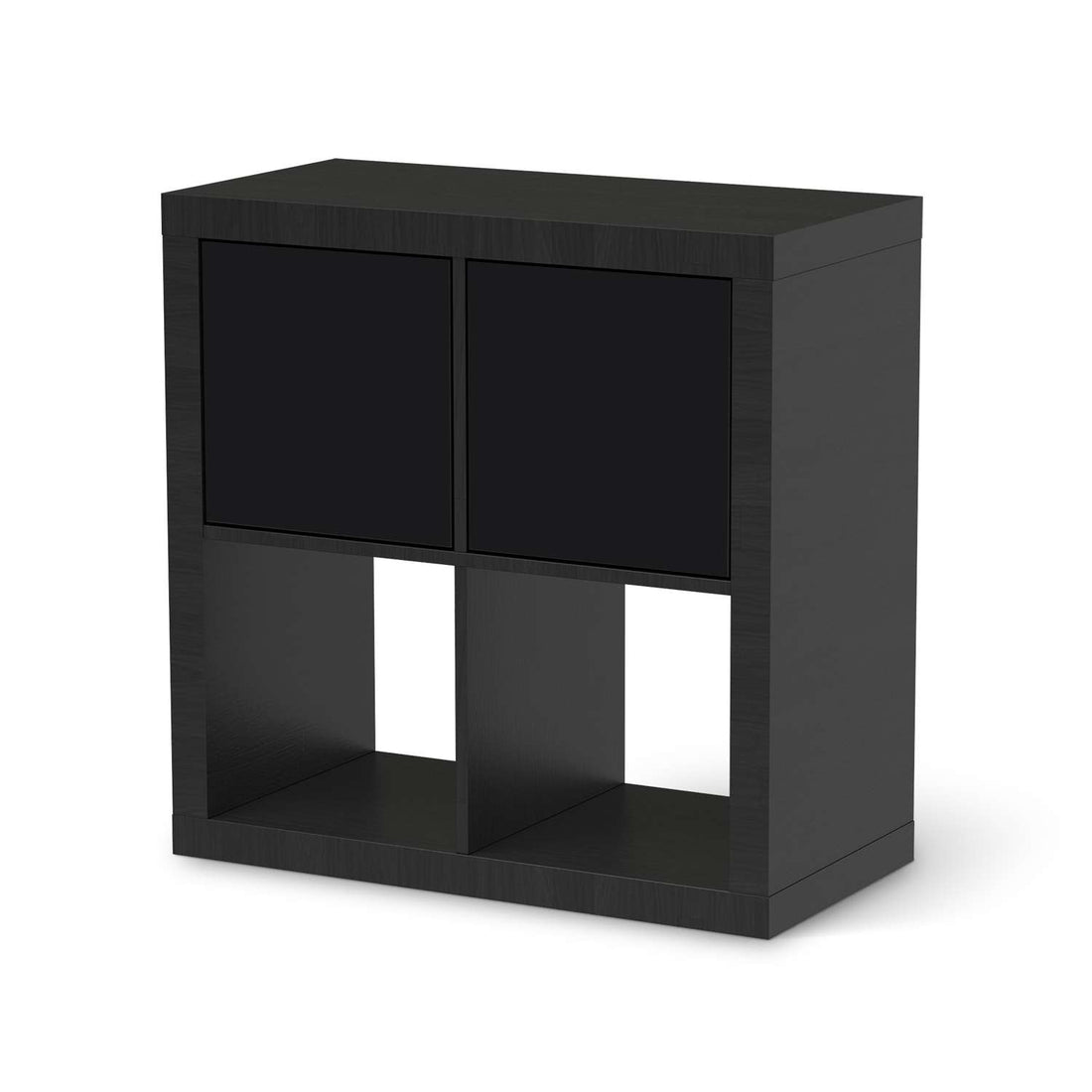 Möbelfolie Schwarz - IKEA Kallax Regal 2 Türen Quer - schwarz