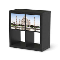 Möbelfolie Taj Mahal - IKEA Kallax Regal 2 Türen Quer - schwarz
