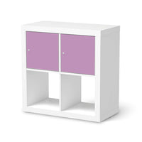 Möbelfolie Flieder Light - IKEA Kallax Regal 2 Türen Quer  - weiss
