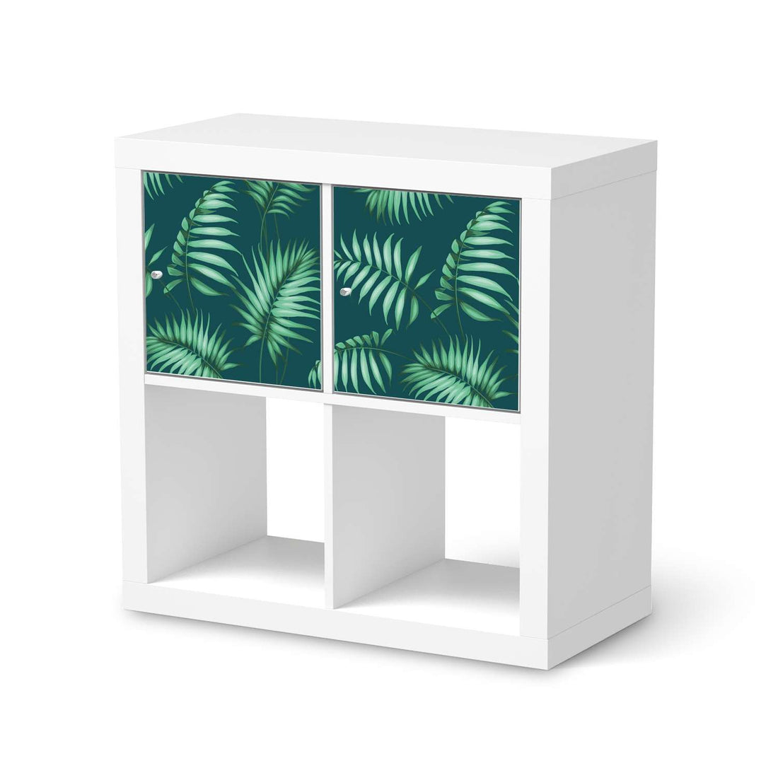 Möbelfolie Palmel No.5 - IKEA Kallax Regal 2 Türen Quer  - weiss