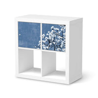 Möbelfolie Spring Tree - IKEA Kallax Regal 2 Türen Quer  - weiss