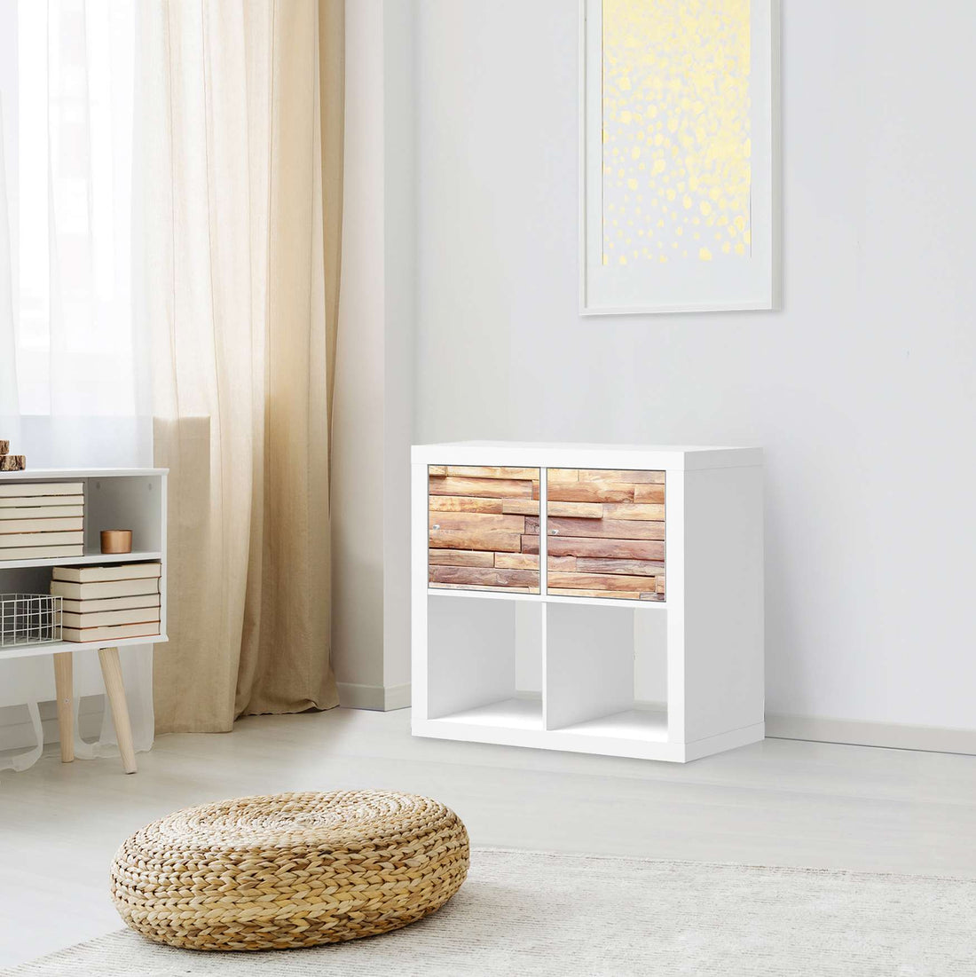 Möbelfolie Artwood - IKEA Kallax Regal 2 Türen Quer - Wohnzimmer