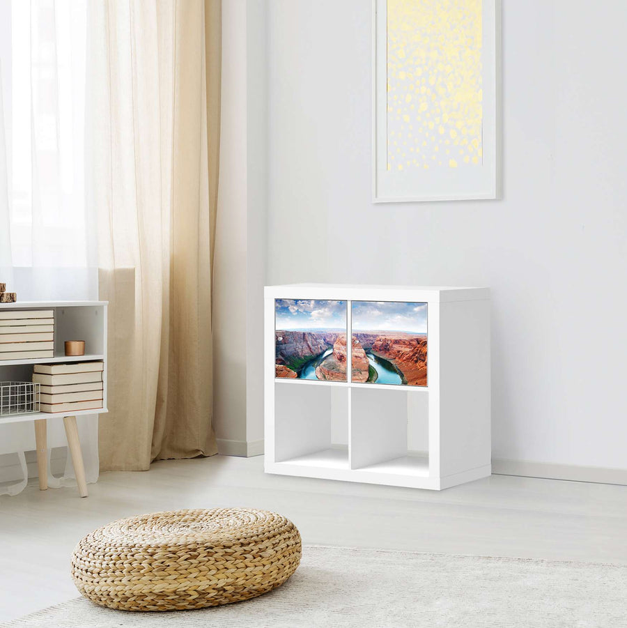 Möbelfolie Grand Canyon - IKEA Kallax Regal 2 Türen Quer - Wohnzimmer