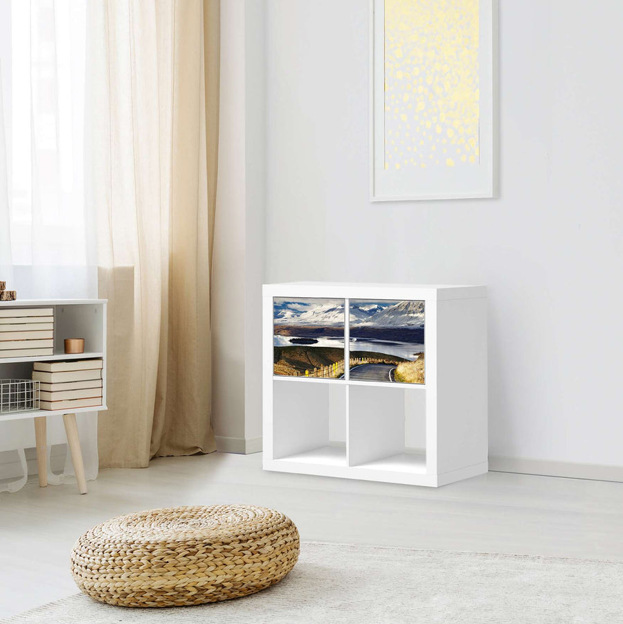 Möbelfolie New Zealand - IKEA Kallax Regal 2 Türen Quer - Wohnzimmer