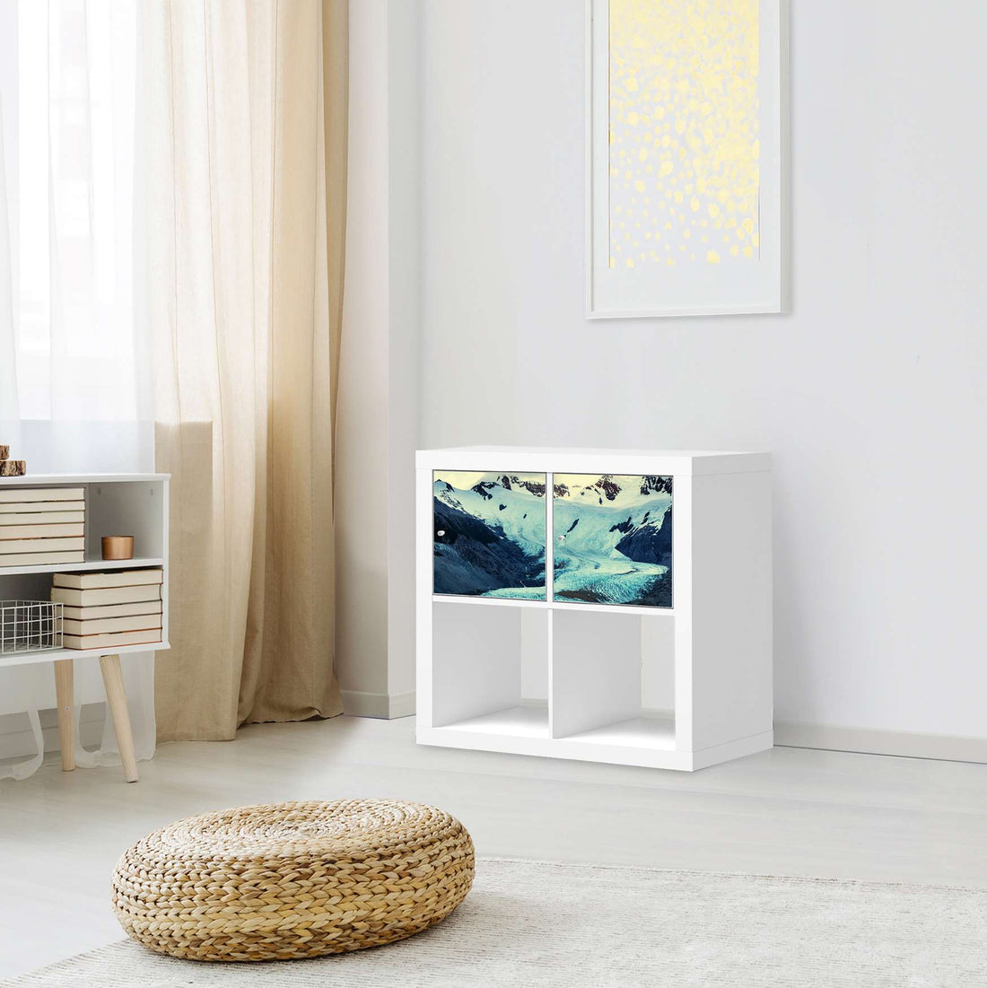 Möbelfolie Patagonia - IKEA Kallax Regal 2 Türen Quer - Wohnzimmer