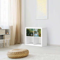 Möbelfolie Rainforest - IKEA Kallax Regal 2 Türen Quer - Wohnzimmer