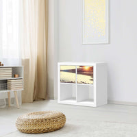 Möbelfolie Seaside Dreams - IKEA Kallax Regal 2 Türen Quer - Wohnzimmer
