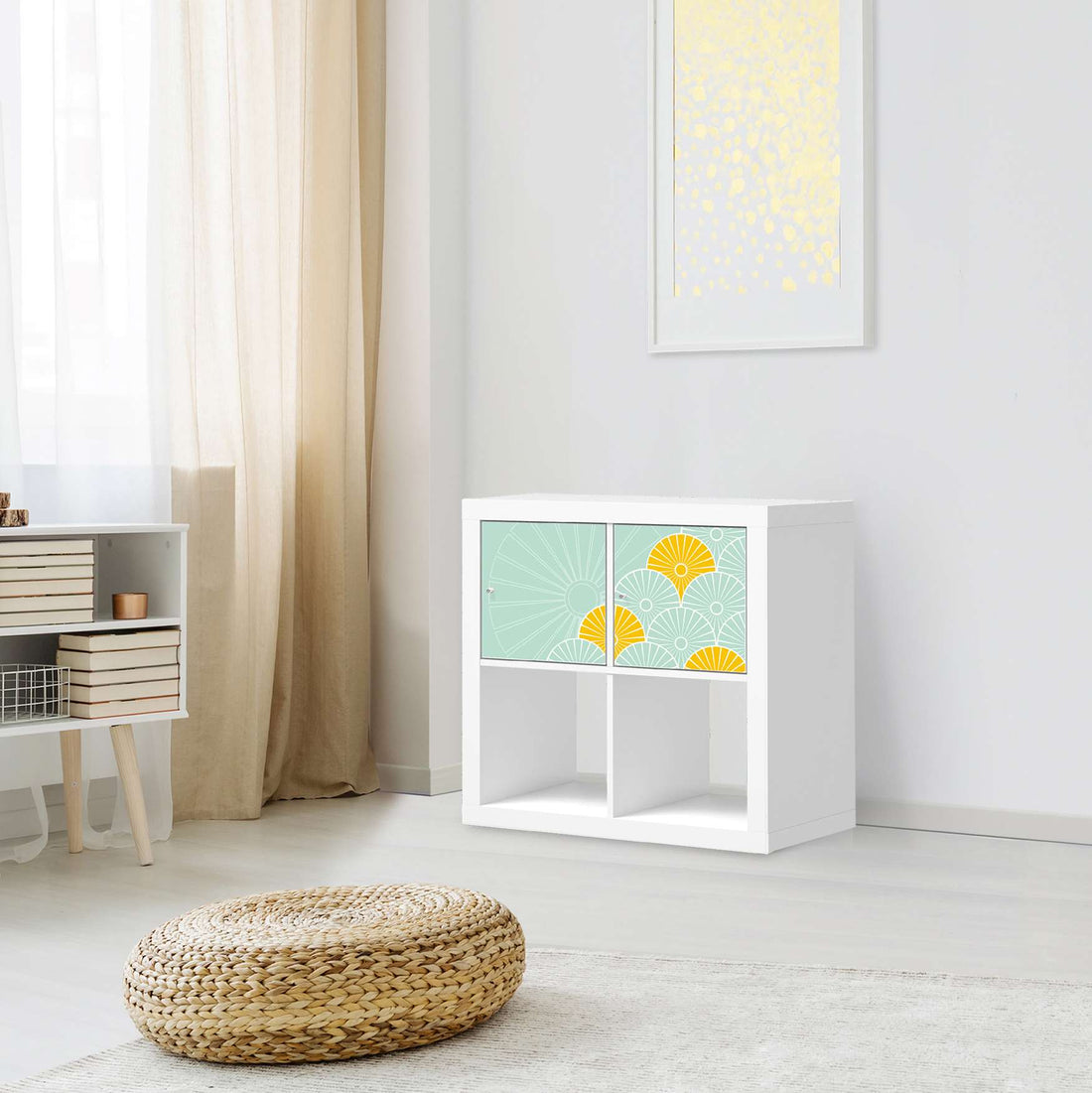 Möbelfolie Spring - IKEA Kallax Regal 2 Türen Quer - Wohnzimmer