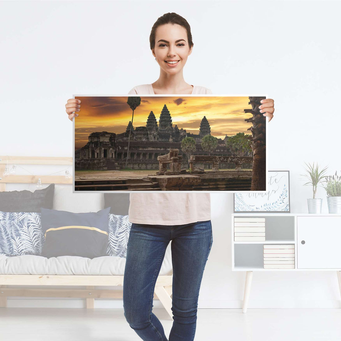 Möbelfolie Angkor Wat - IKEA Kallax Regal [oben] - Folie