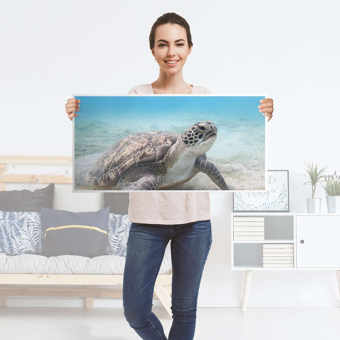 Möbelfolie Green Sea Turtle - IKEA Kallax Regal [oben] - Folie