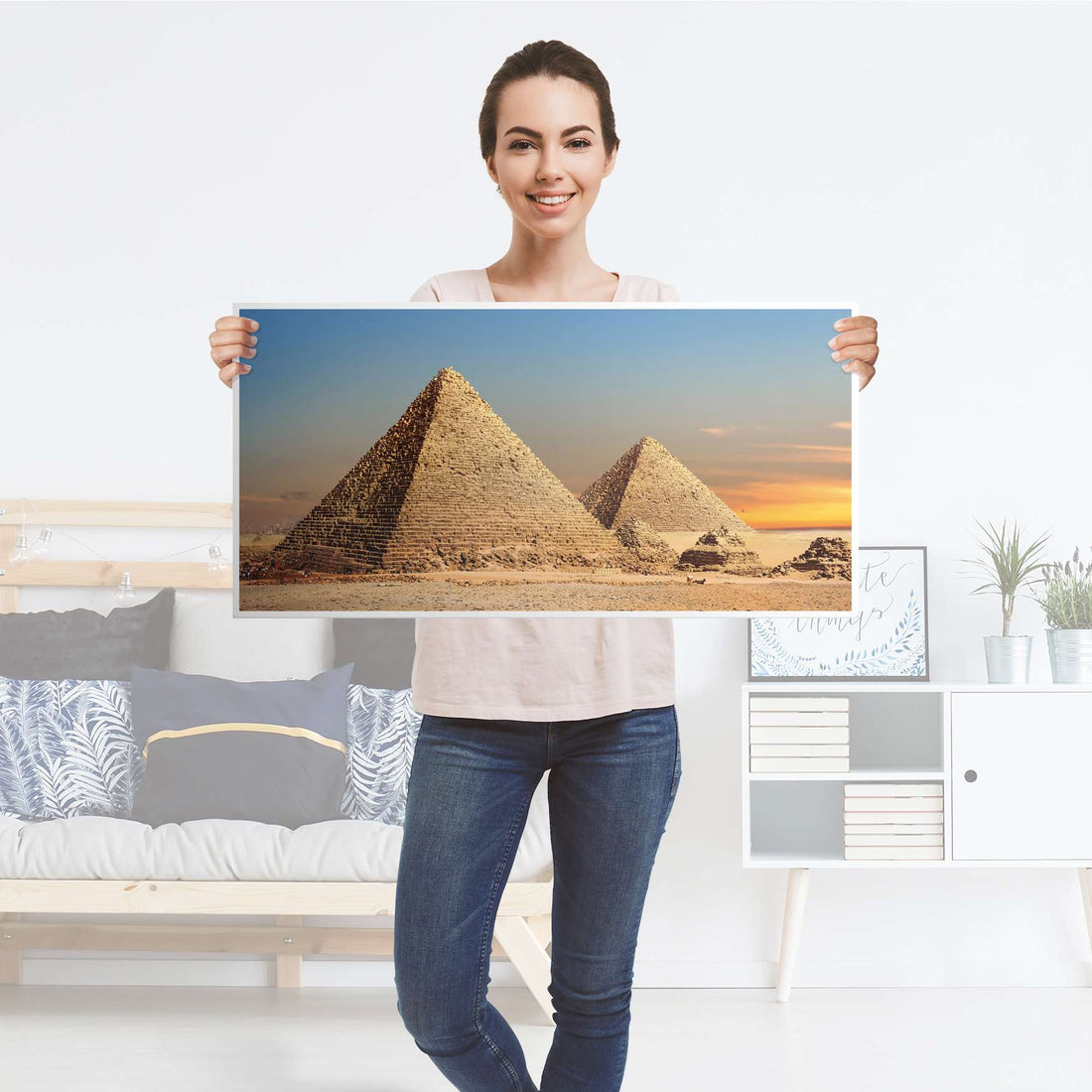 Möbelfolie Pyramids - IKEA Kallax Regal [oben] - Folie