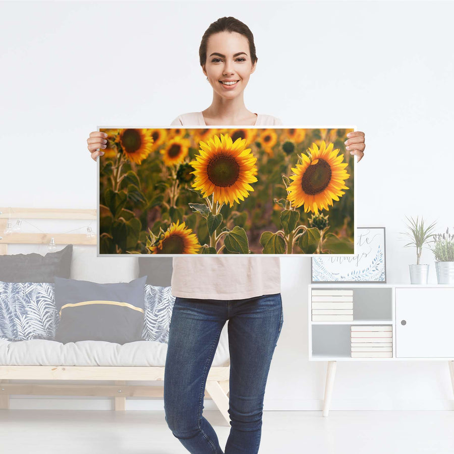Möbelfolie Sunflowers - IKEA Kallax Regal [oben] - Folie
