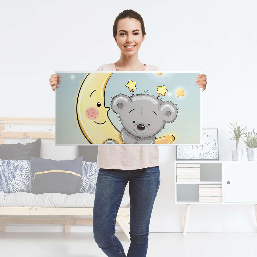 Möbelfolie Teddy und Mond - IKEA Kallax Regal [oben] - Folie