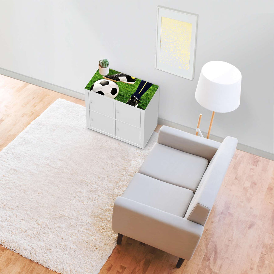 Möbelfolie Fussballstar - IKEA Kallax Regal [oben] - Kinderzimmer