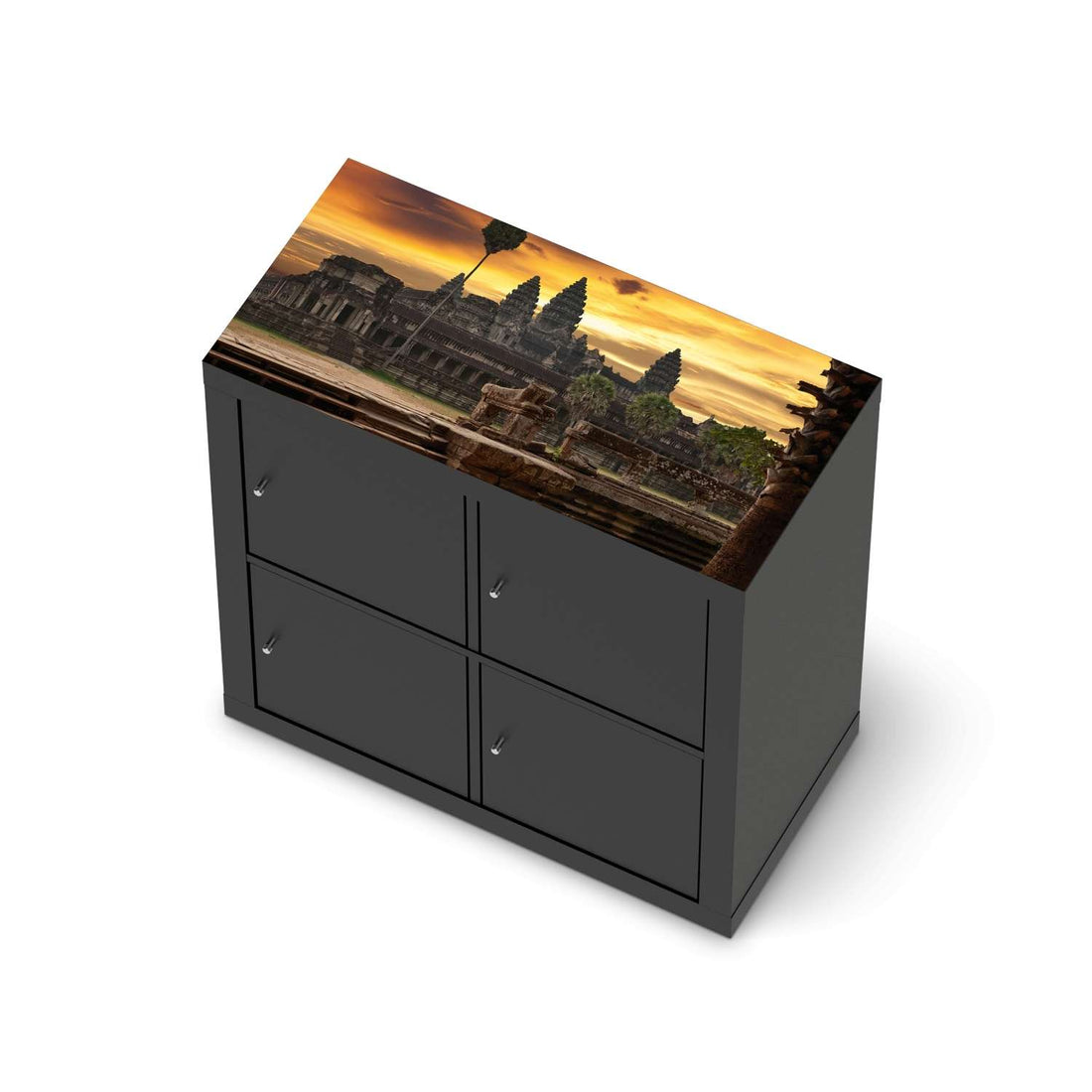 Möbelfolie Angkor Wat - IKEA Kallax Regal [oben] - schwarz
