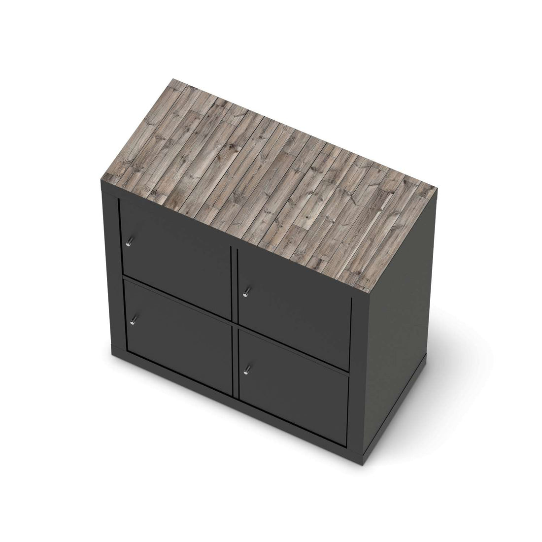 Möbelfolie Dark washed - IKEA Kallax Regal [oben] - schwarz