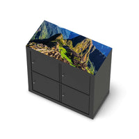 Möbelfolie Machu Picchu - IKEA Kallax Regal [oben] - schwarz