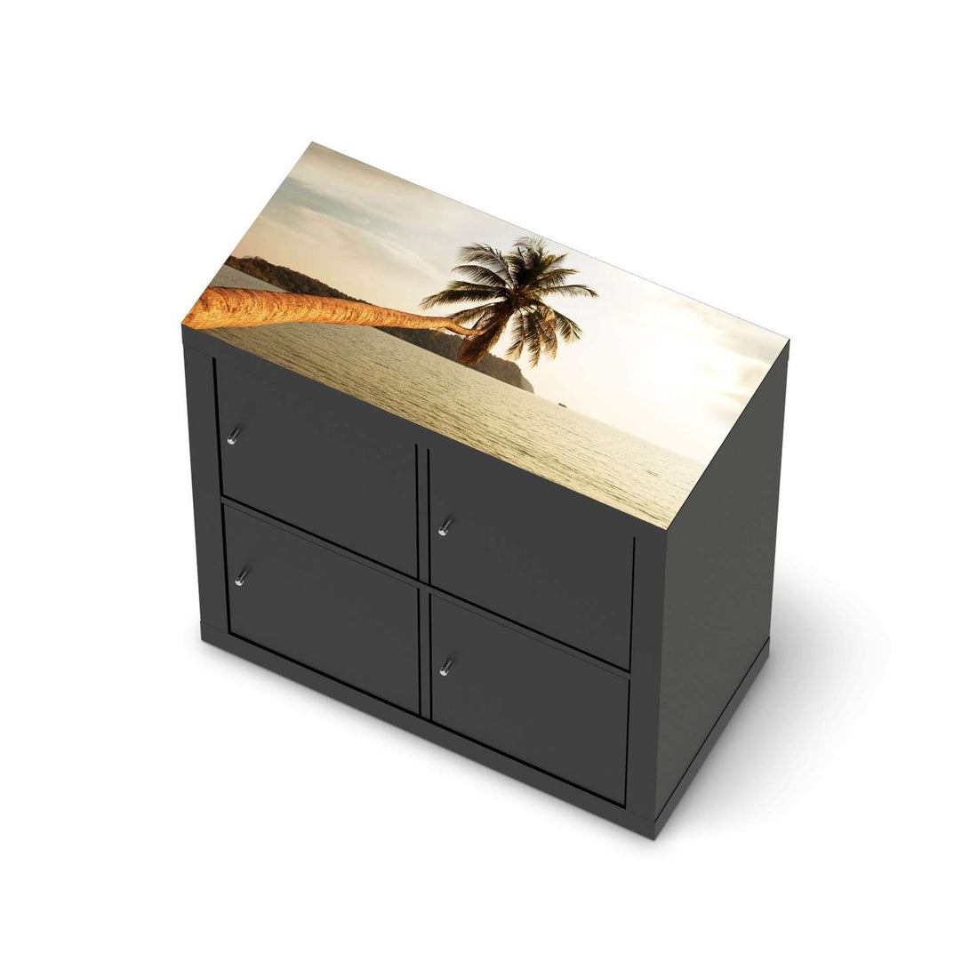 Möbelfolie Paradise - IKEA Kallax Regal [oben] - schwarz