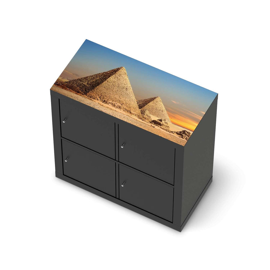Möbelfolie Pyramids - IKEA Kallax Regal [oben] - schwarz