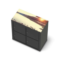 Möbelfolie Seaside Dreams - IKEA Kallax Regal [oben] - schwarz