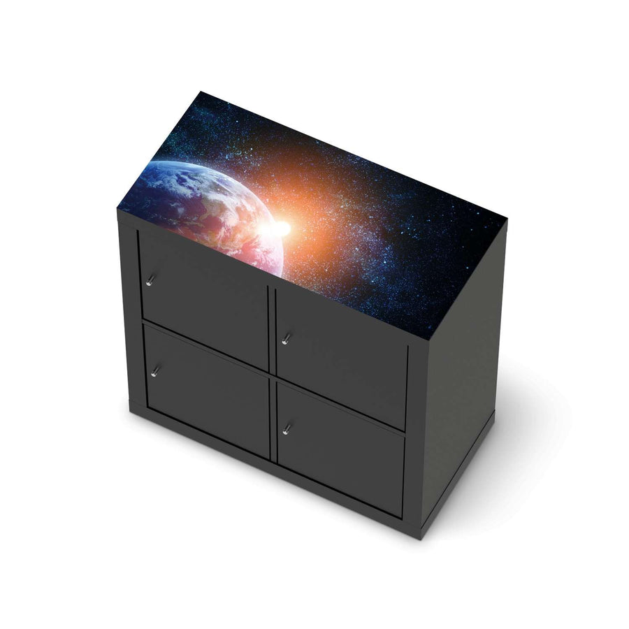 Möbelfolie Sunrise - IKEA Kallax Regal [oben] - schwarz