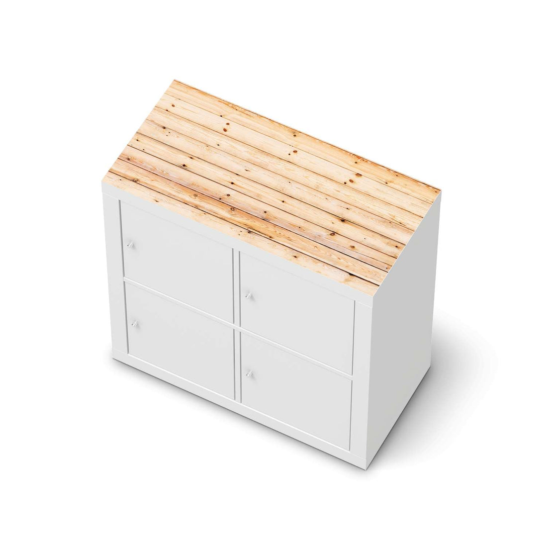 Möbelfolie Bright Planks - IKEA Kallax Regal [oben]  - weiss