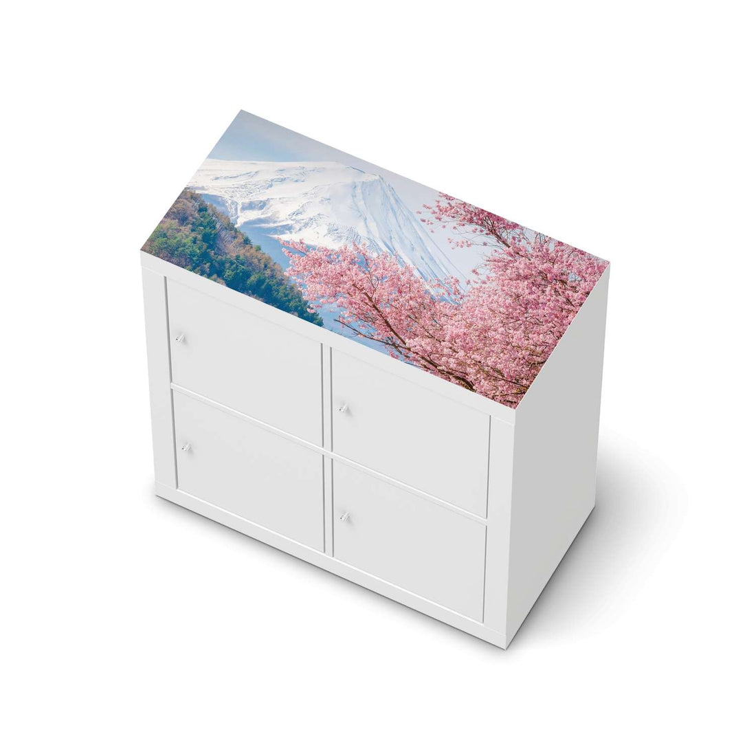 Möbelfolie Mount Fuji - IKEA Kallax Regal [oben]  - weiss