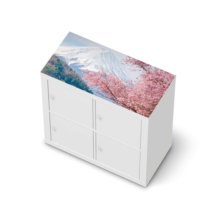 Möbelfolie Mount Fuji - IKEA Kallax Regal [oben]  - weiss